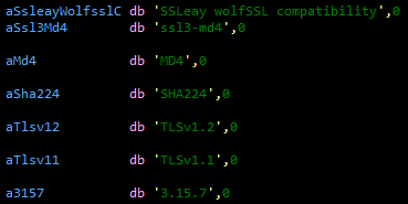 Strings near wolfSSL String